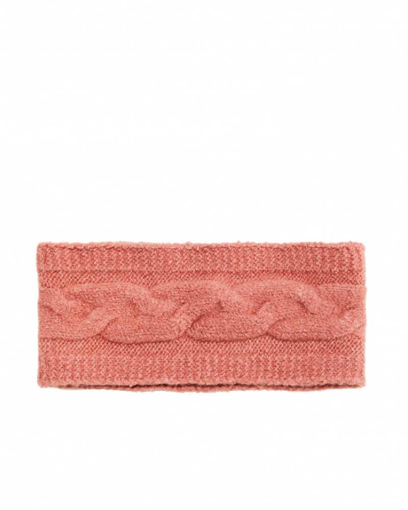 Coral knitted headband